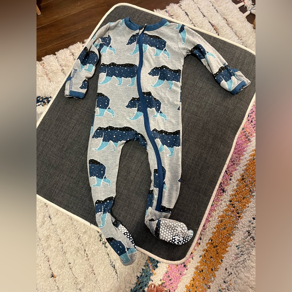 Never worn KicKee Pants footie onesie
